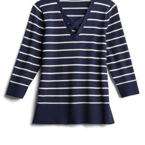 Mili 3Q Sleeve Navy Pullover